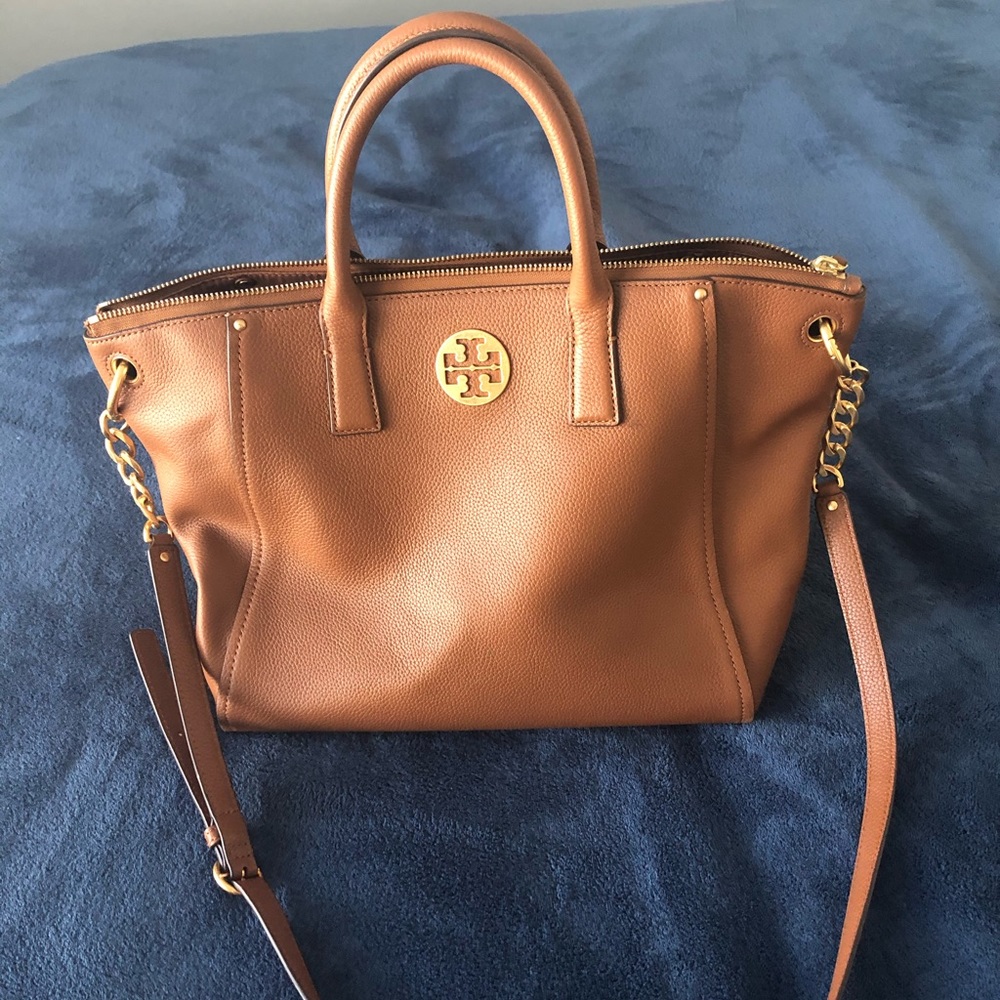 Like New Brown Leather Tory Burch Bag w/ Dust Bag